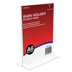 A6 Portrait Double sided Deflect-o Sign Menu & Document Hold A6 Portra