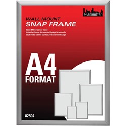 SNAP FRAME A4 DEFLECTO SILVER