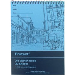 PROTEXT POLY SKETCH BOOK A4 20lf 100gsm