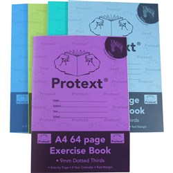 PROTEXT EXERCISE BOOK A4 64pgs 9mm D/T - Zebra