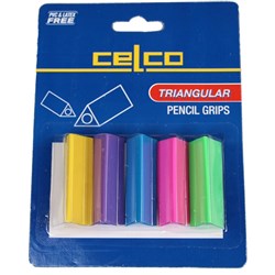 CELCO PENCIL GRIPS CARD/5 Assorted Colours Pk5