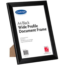 CARVEN DOCUMENT FRAME A4 WIDE PROFILE A4 BLACK