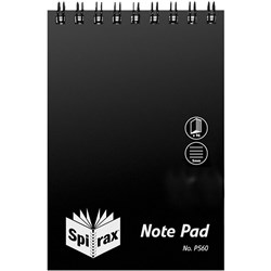 SPIRAX P560 POLYPROPYLENE Notebook Top Opening 112x77mm Black