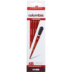 COLUMBIA COPPERPLATE PENCIL Hexagon 4B Pack of 20