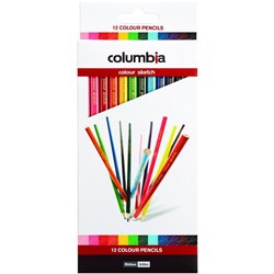 COLUMBIA COLORSKETCH COLOURED PENCILS Assorted Full Length EA