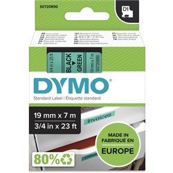 DYMO D1 19MMX7M BLACK/GREEN