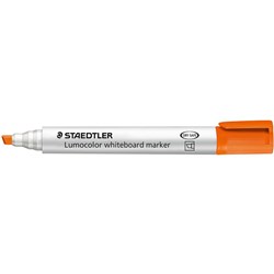 STAEDTLER LUMOCOLOR CHISEL TIP Whiteboard Marker Orange Pack of 10