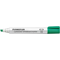 STAEDTLER LUMOCOLOR CHISEL TIP Whiteboard Marker Green Pack of 10