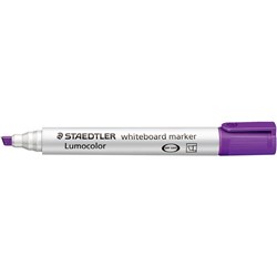 STAEDTLER LUMOCOLOR CHISEL TIP Whiteboard Marker Purple Pack of 10