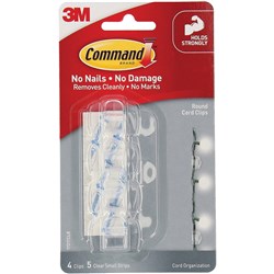 COMMAND CLEAR ROUNDS CORD CLIP 17017CLR