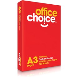 OFFICE CHOICE COPY PAPER A3 -WHITE 80 GSM