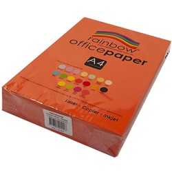 RAINBOW OFFICE PAPER A4 80GSM Orange - Ream of 500 Ream of 500