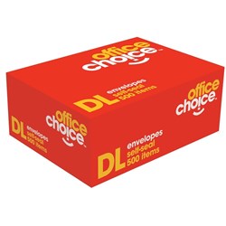 OFFICE CHOICE DL ENVELOPES 110X220 SelfSeal Plain 80g