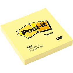 POST-IT NOTES - THE WORLD'S NO.1 654 73x73mm Yellow EA