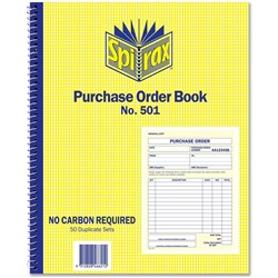 SPIRAX BUSINESS BOOKS 501 Purchase Order 250x200mm