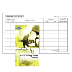 ZIONS POCKET VEHICLE LOG BOOK NO.PVLB PVLB 180x110mm EA