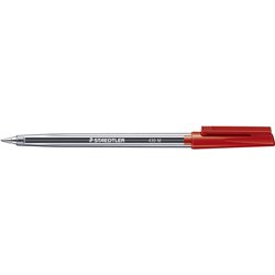 STAEDTLER STICK 430 BALLPOINT PEN Medium Red EA