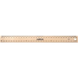 CELCO WOODEN RULER 30CM DRILLED HOLE