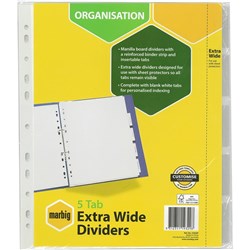 DIVIDERS A4 5TAB MAN WHITE XWIDE INS DIVIDERS A4 5TAB MAN WHITE XWID SET