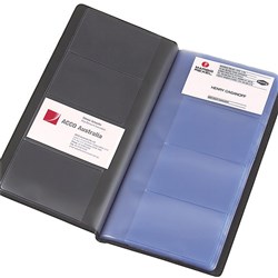 MARBIG BUSINESS CARD BOOK Non-Indexed Black EA - 96 CAP