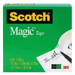 SCOTCH 810 MAGIC TAPE 12mmx33m EA