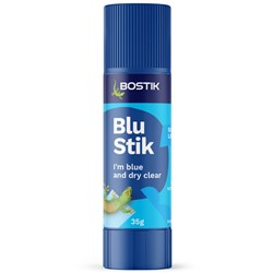 BOSTIK BLU STIK 35gm- PER EACH APPLIES BLUE / DRIES CLEAR