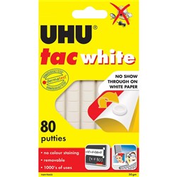 UHU TAC ADHESIVE WHITE 80 SQUARES