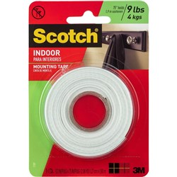 110 SCOTCH HEAVY DUTY FOAM MOUNTING TAPE 12.7MM X 1.9M 110 SCO