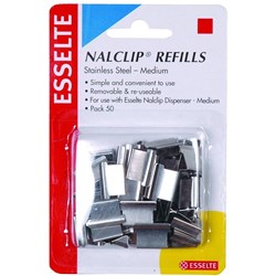 ESSELTE NALCLIP REFILLS MEDIUM EA