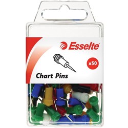 PINS ESSELTE CHART ASSTD 50