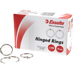 ESSELTE HINGED RINGS No.7 - 0.75 - 19mm EA