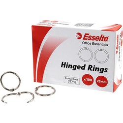 ESSELTE HINGED RINGS No.6 - 1 - 25mm EA