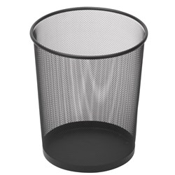 ESSELTE METAL MESH WASTE BIN Black 10 litre