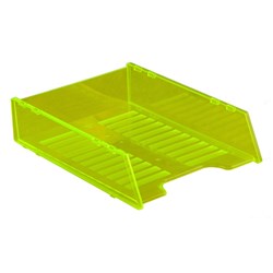 ITALPLAST NEON DOCUMENT TRAY Multifit - Neon Yellow