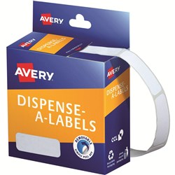 AVERY DISPENSER LABELS Rectangles DMR1336W 13x36mm White EA