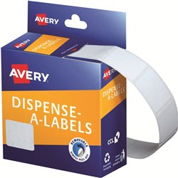 AVERY DISPENSER LABELS Rectangles DMR1924W 19x24mm White EA