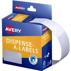 AVERY DISPENSER LABELS Rectangles DMR1936W 19x36mm White EA