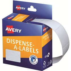 AVERY DISPENSER LABELS Rectangles DMR2432W 24x32mm White EA