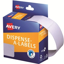 AVERY DISPENSER LABELS Rectangles DMR2449W 24x49mm White EA