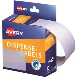 AVERY DISPENSER LABELS Rectangles DMR4463W 44x63mm White EA