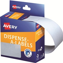 AVERY DISPENSER LABELS Rectangles DMR7627W 76x27mm White EA