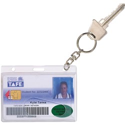 ID/CRDT/FUEL CRDHDR KEY RING - RIGID PLASTIC EACH PRICE