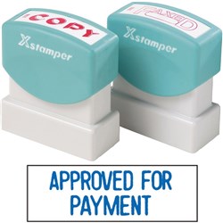 XSTAMPER - 1 COLOUR - TITLES A-C 1025 Approved For Payment Blue EA