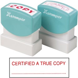 X-Stamper Certified A True Copy 1541 EA