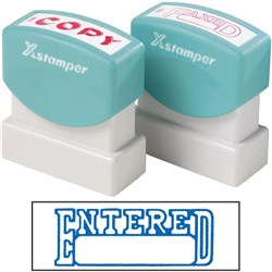 XSTAMPER - 1 COLOUR - TITLES D-F 1205 Entered/Date Blue EA