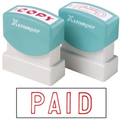 XSTAMPER - 1 COLOUR - TITLES P-Q 1005 PAID RED EA