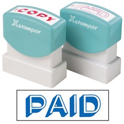 XSTAMPER - 1 COLOUR - TITLES P-Q 1357 Paid Blue EA