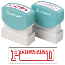 XSTAMPER - 1 COLOUR - TITLES P-Q 1211 Posted/Date Red EA