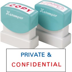 XSTAMPER - 2 COLOUR 2010 Private & Confidential Red/Blue