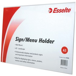 SIGN/MENU HOLDER A3 LANDSCAPE WALL MOUNT